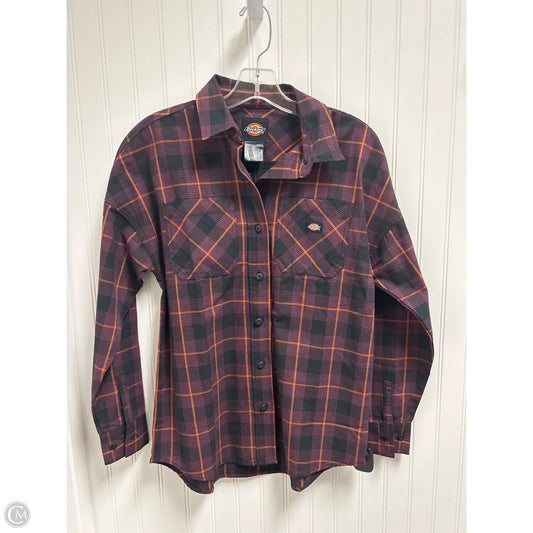 Top Long Sleeve By Clothes Mentor In Plaid Pattern, Size: Xs