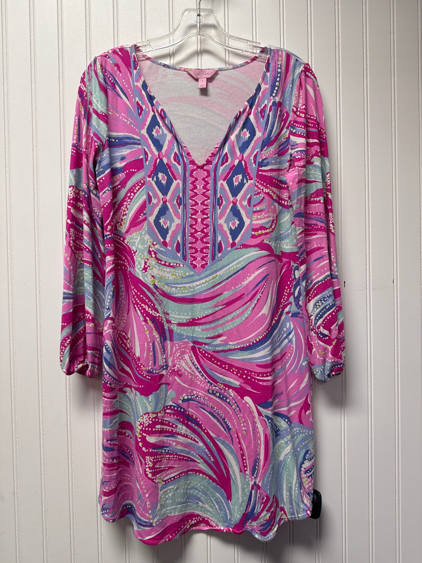 Dress Designer By Lilly Pulitzer In Pink & Purple, Size: S