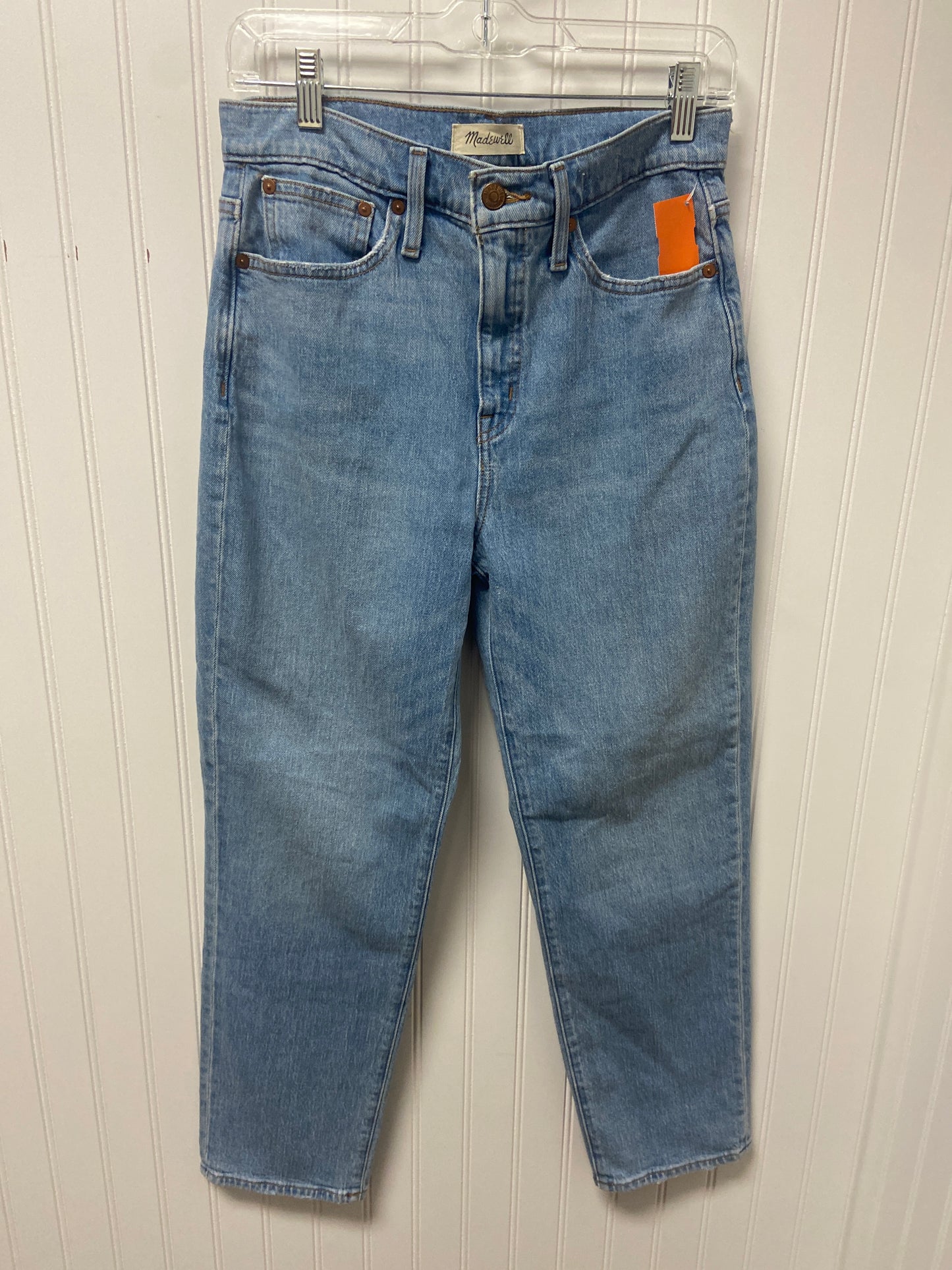 Jeans Straight By Madewell In Blue Denim, Size: 2