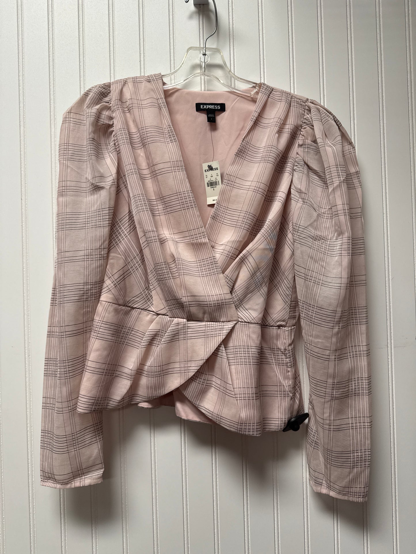 Top Long Sleeve By Express In Pink, Size: S