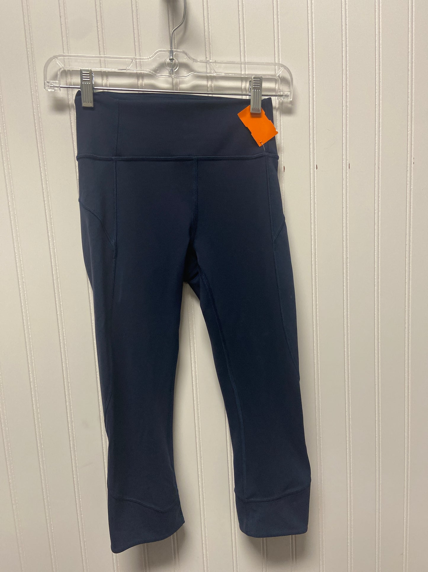 Athletic Leggings Capris By Lululemon In Navy, Size: S