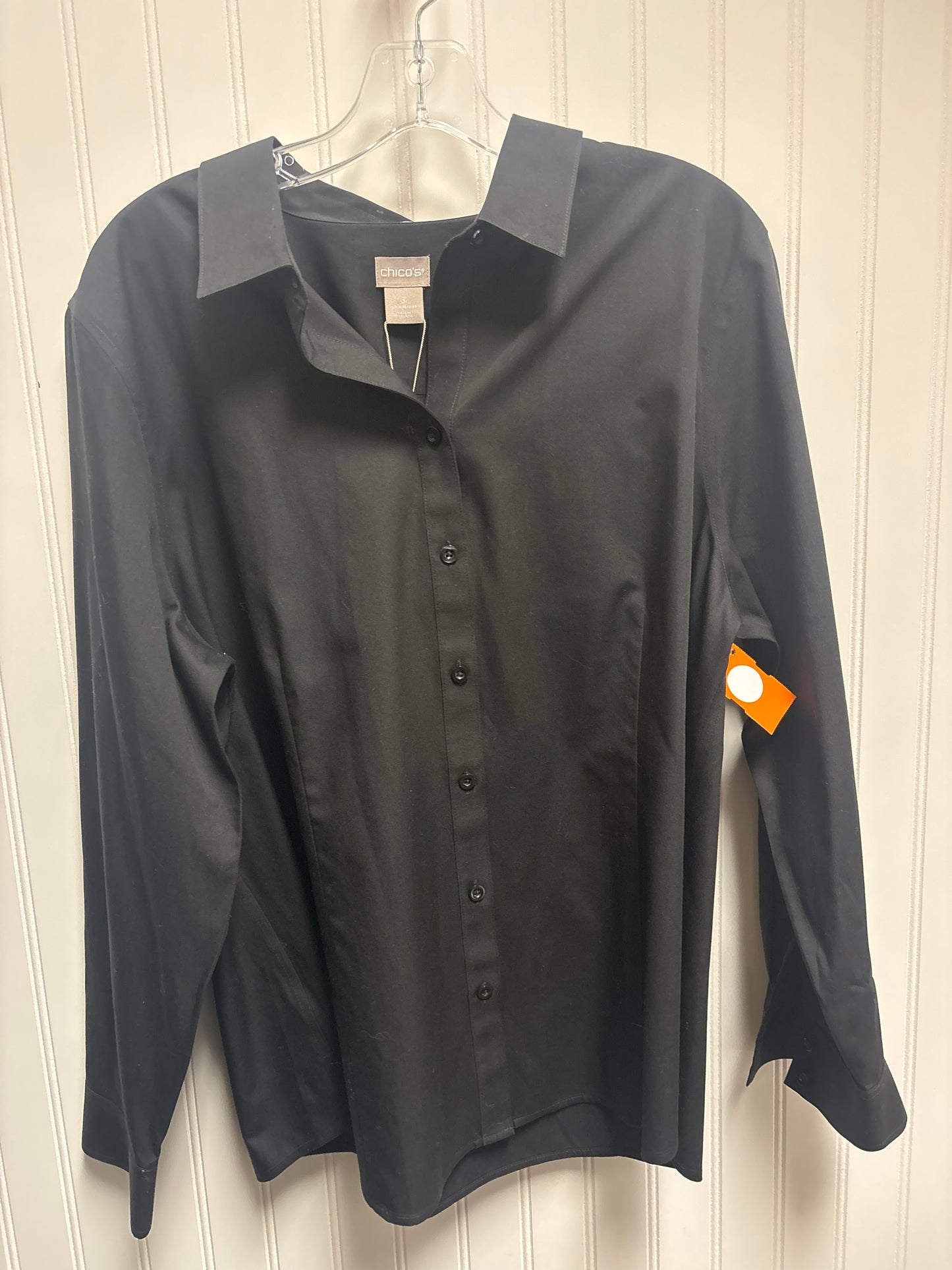 Top Long Sleeve By Chicos In Black, Size: Xl