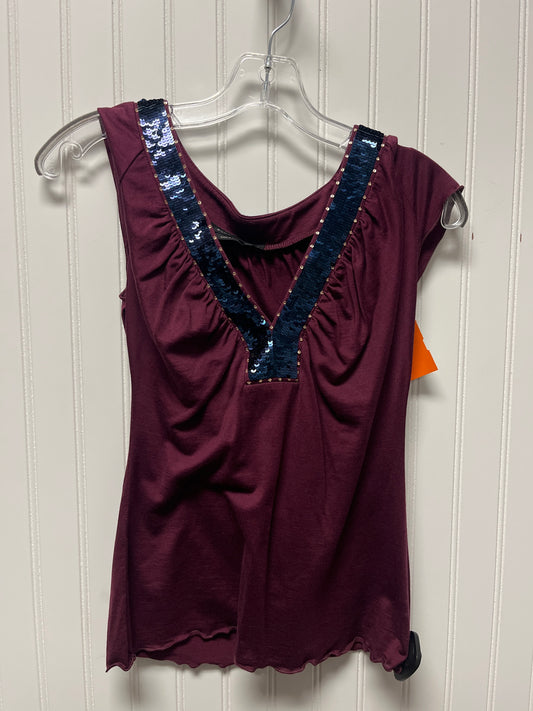 Top Short Sleeve By Bcbgmaxazria In Maroon, Size: S