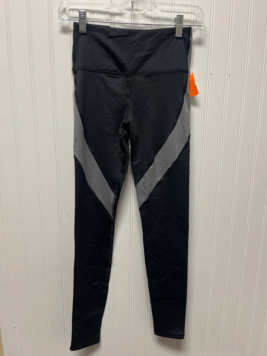 Athletic Leggings By Under Armour In Black & Grey, Size: Xs