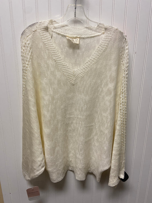 Top 3/4 Sleeve By Clothes Mentor In Cream, Size: M