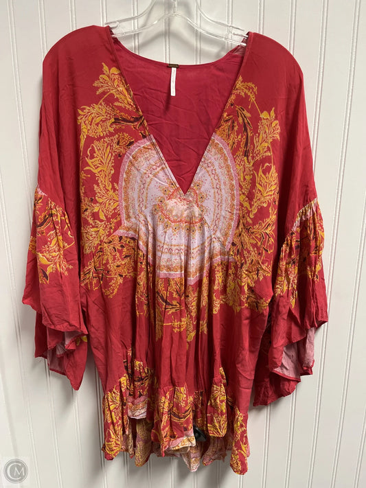 Top 3/4 Sleeve By Free People In Pink, Size: S