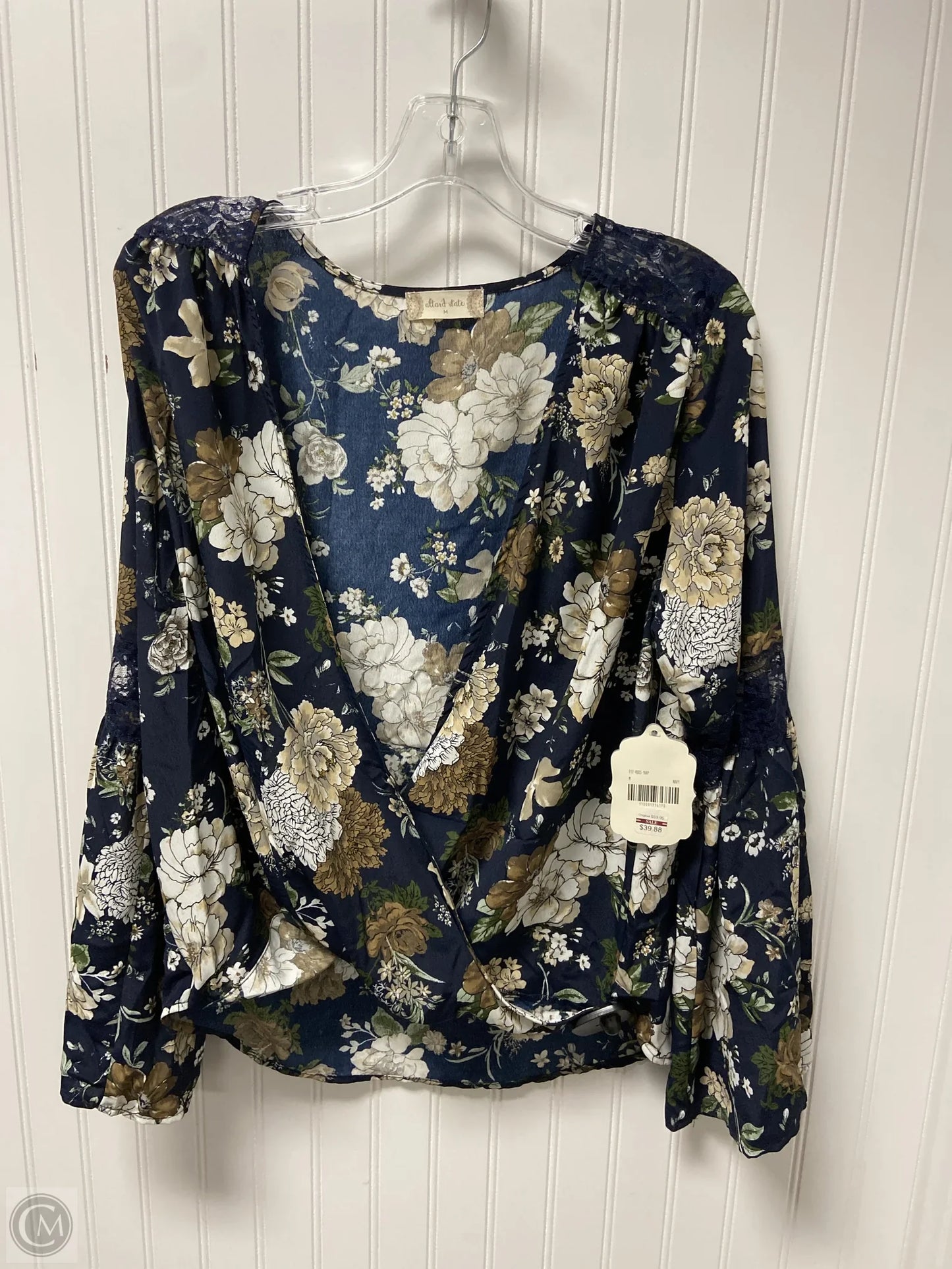 Blouse Long Sleeve By Altard State In Navy, Size: M