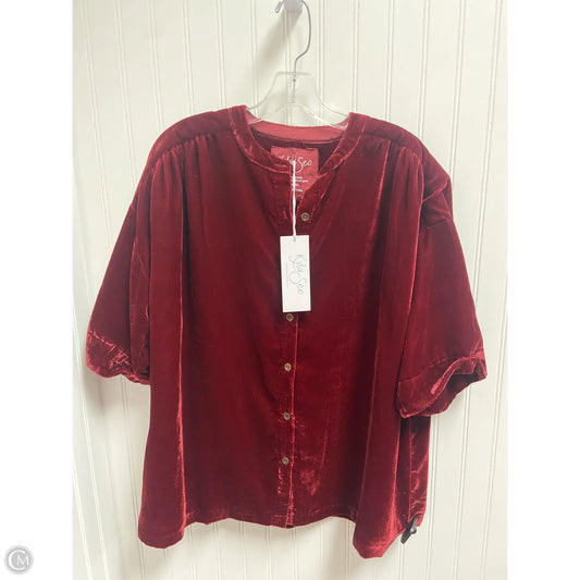 Top Short Sleeve By Clothes Mentor In Maroon, Size: S