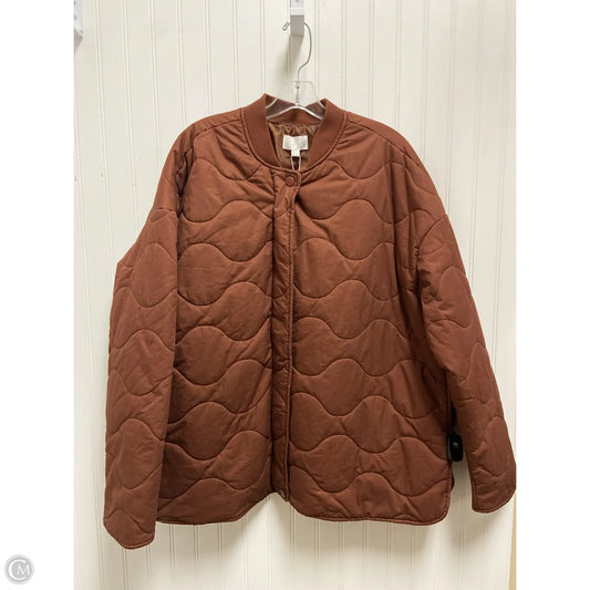 Jacket Puffer & Quilted By Clothes Mentor In Brown, Size: Xl