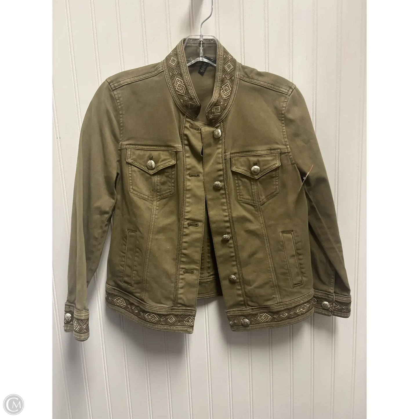 Jacket Moto By White House Black Market In Tan, Size: Xs