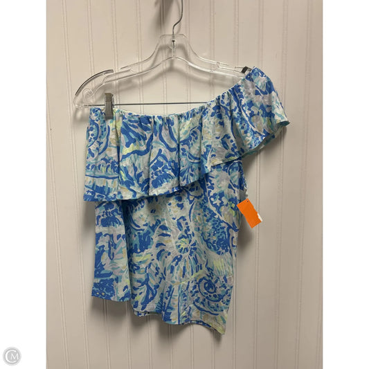 Top Sleeveless Designer By Lilly Pulitzer In Blue & White, Size: Xs