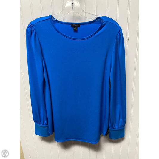 Top Long Sleeve By Ann Taylor In Blue, Size: M