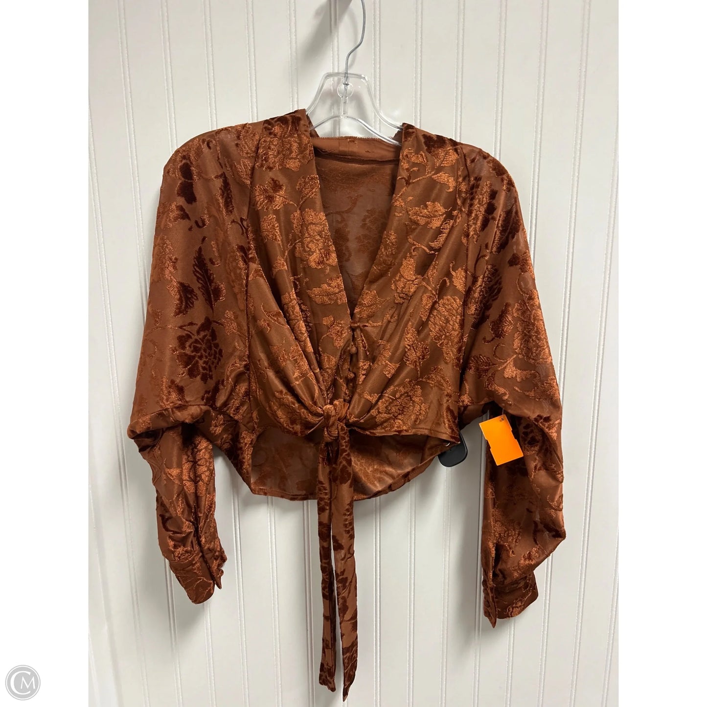 Blouse Long Sleeve By Vici In Orange, Size: S