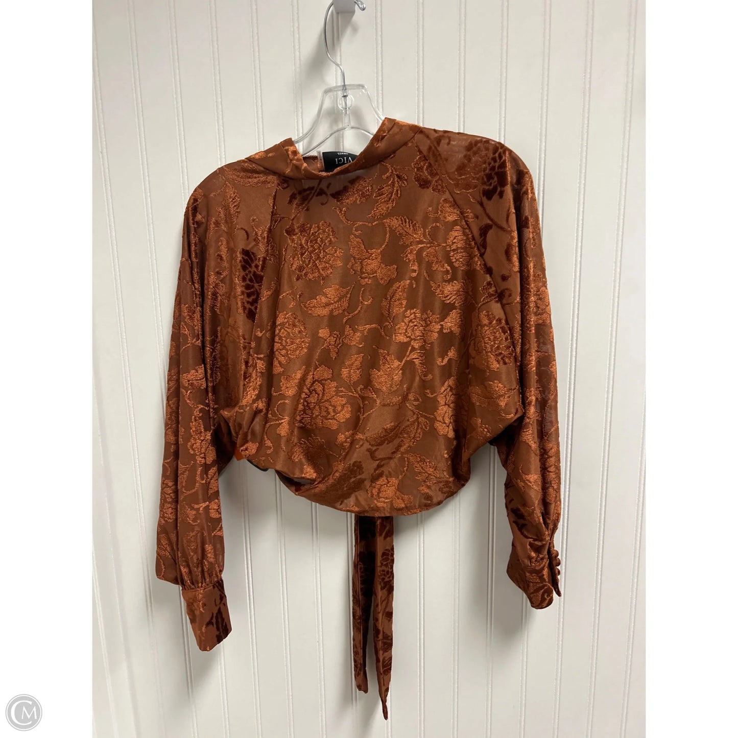 Blouse Long Sleeve By Vici In Orange, Size: S