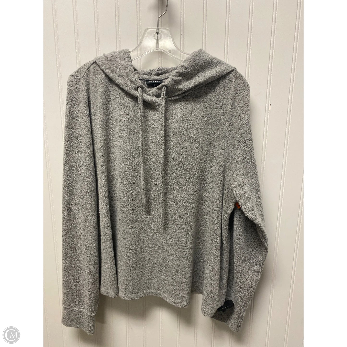 Top Long Sleeve By Torrid In Grey, Size: 2x