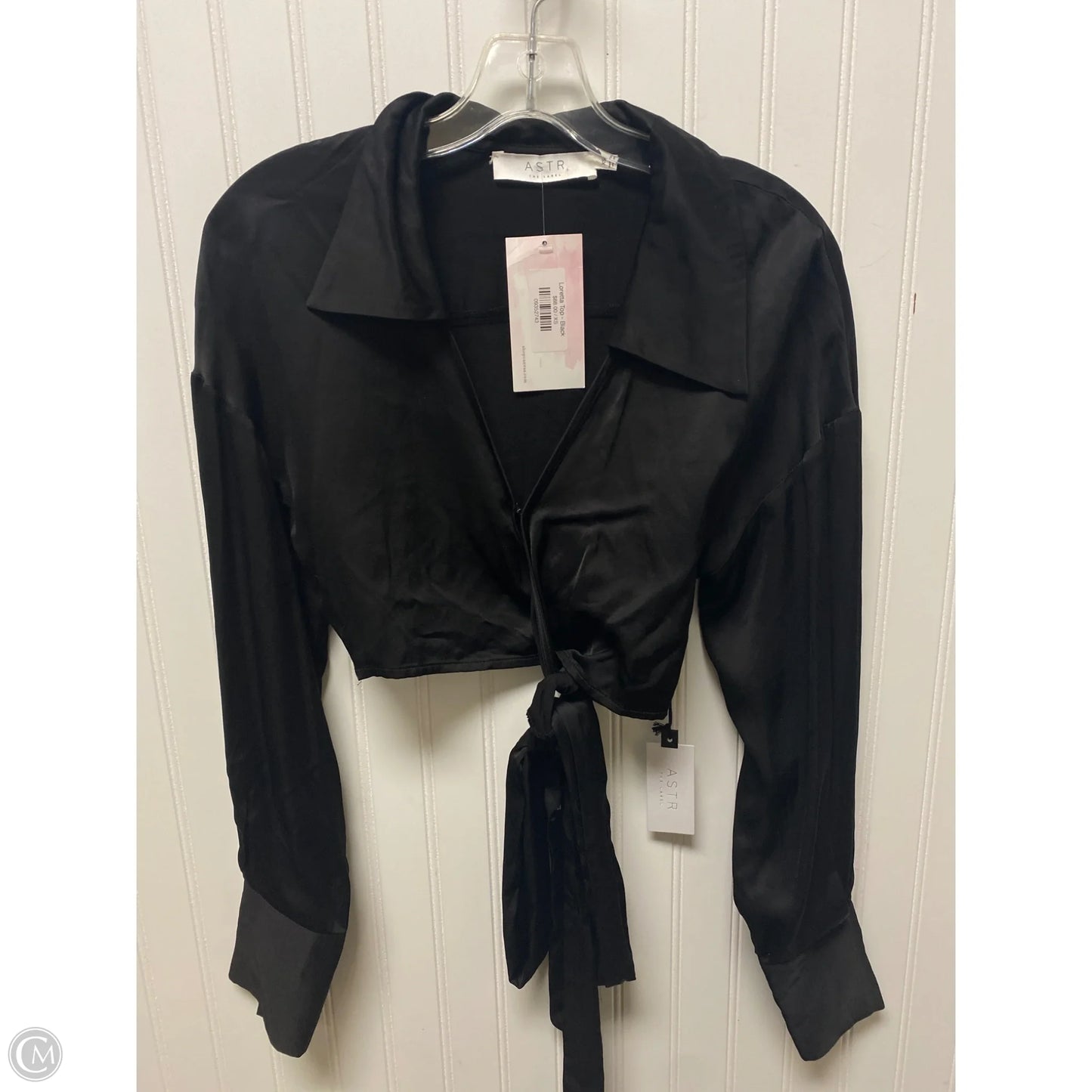 Top Long Sleeve By Astr In Black, Size: Xs