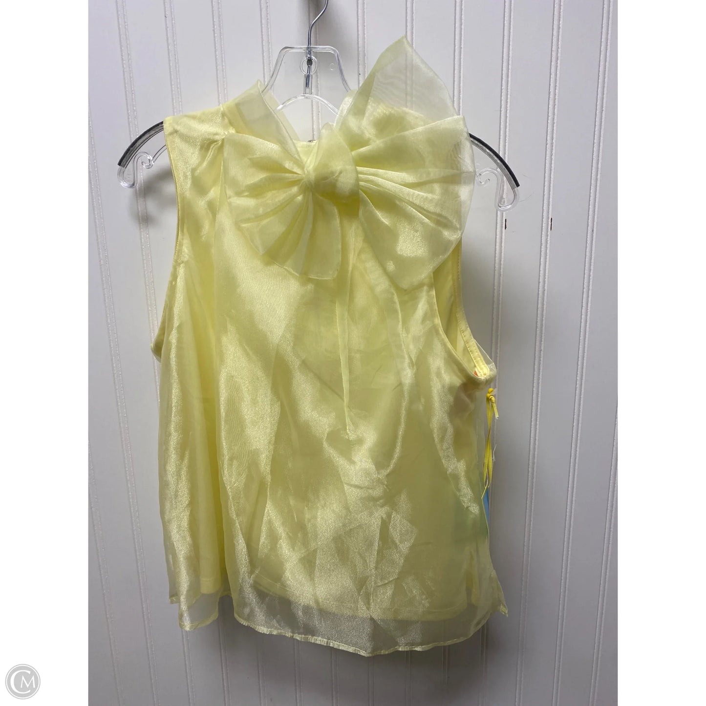 Top Sleeveless By Cece In Yellow, Size: M