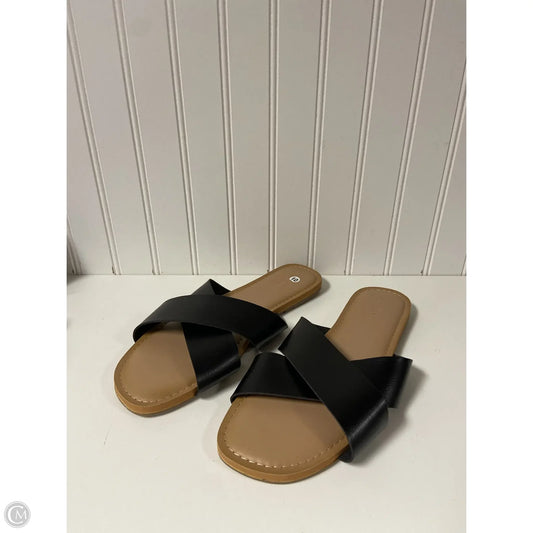 Sandals Flats By Old Navy In Black & Brown, Size: 10