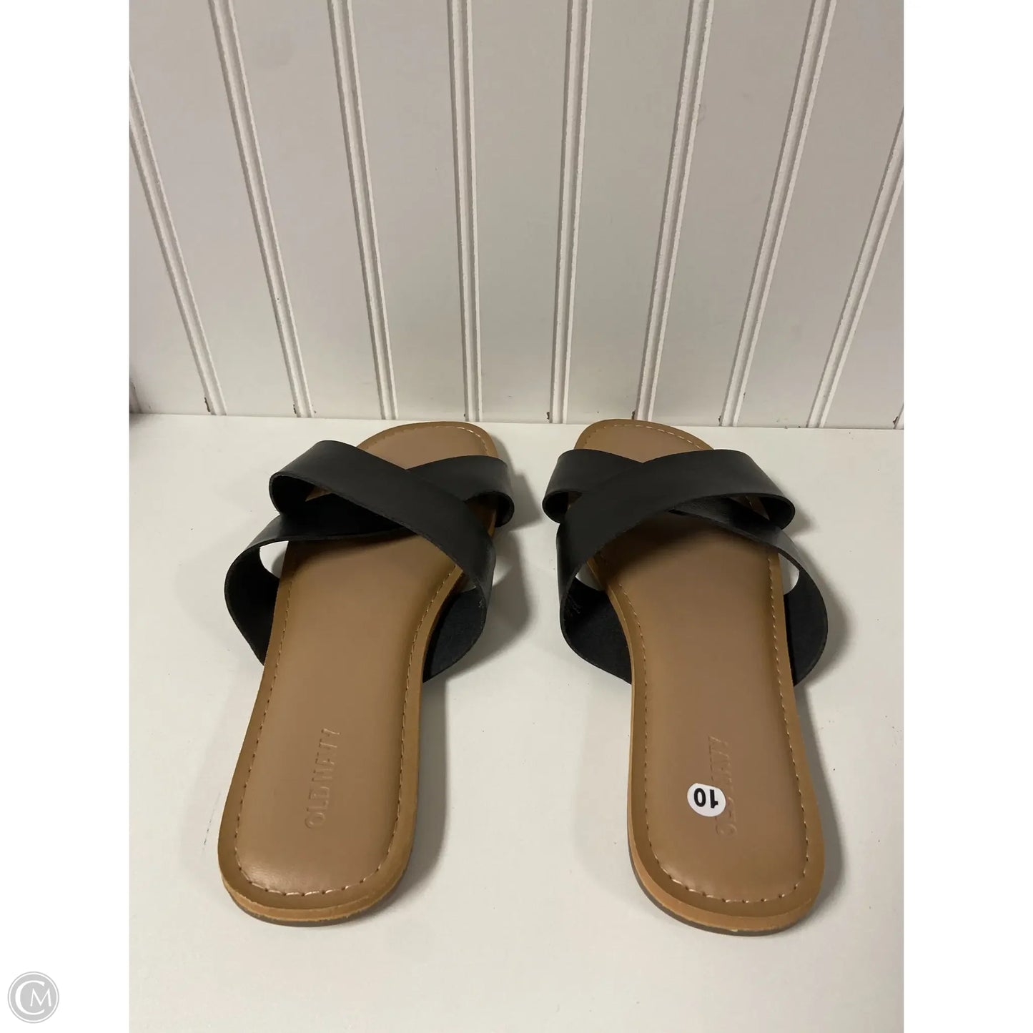 Sandals Flats By Old Navy In Black & Brown, Size: 10