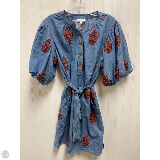 Dress Casual Midi By A Loves A In Blue Denim, Size: Xs