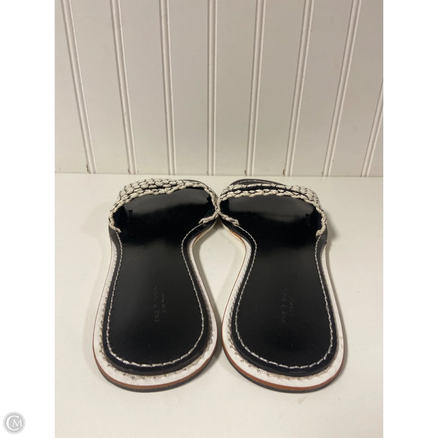 Sandals Flats By Rag And Bone In Black & White, Size: 7