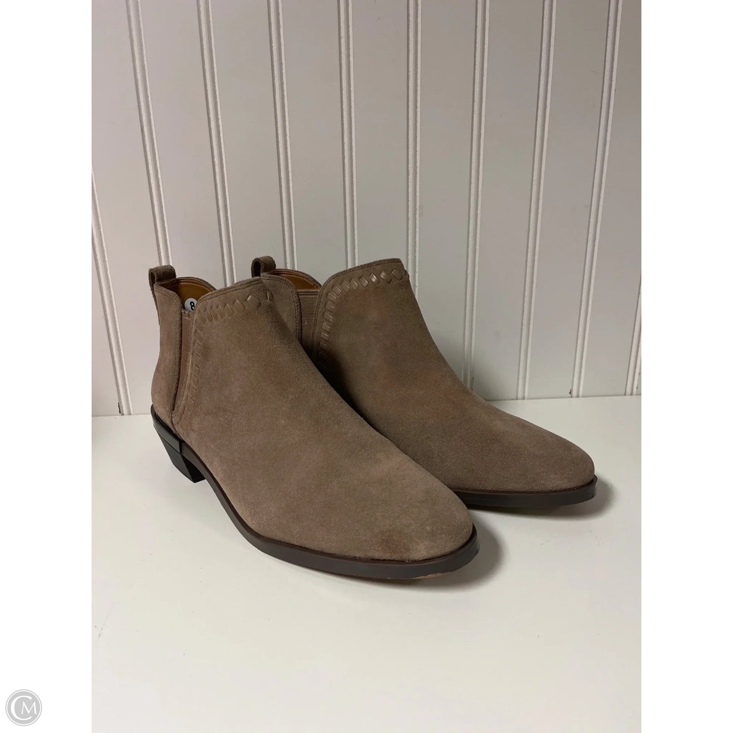 Boots Designer By Coach In Taupe, Size: 8