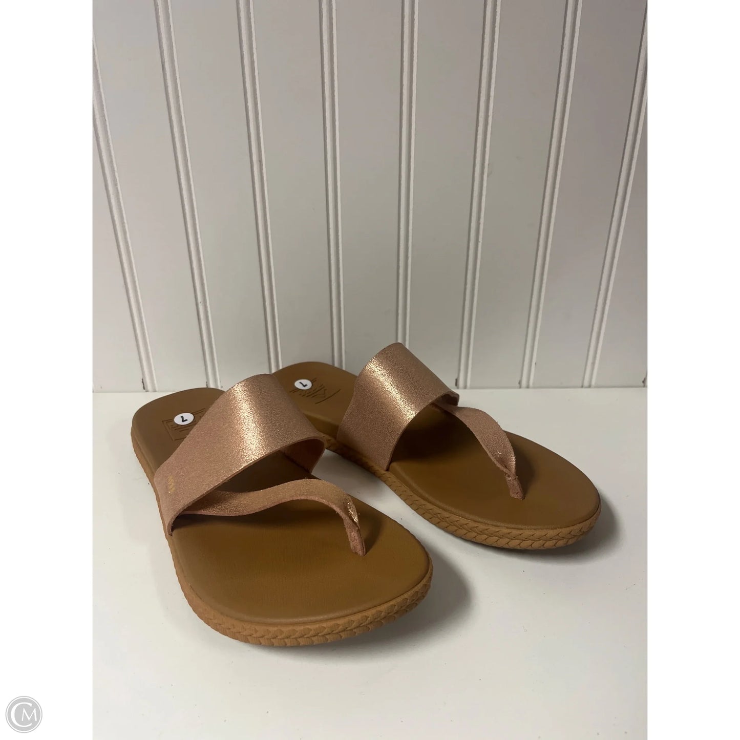 Sandals Flats By Reef In Rose Gold, Size: 7