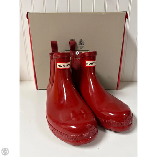 Boots Rain By Hunter In Red, Size: 8