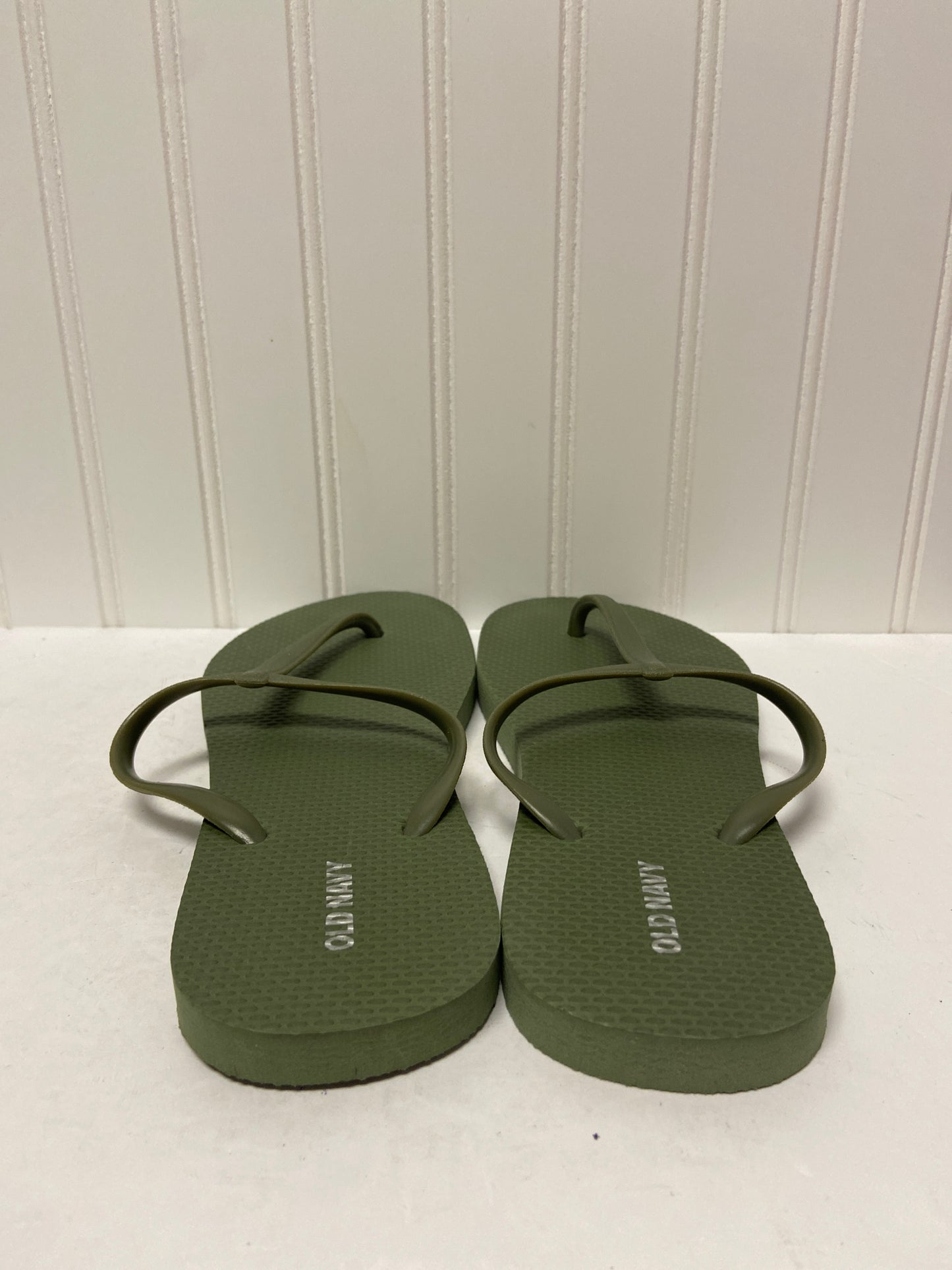 Green Sandals Flip Flops Old Navy, Size 9