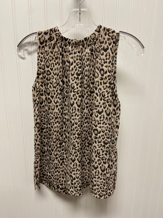 Leopard Print Top Sleeveless Loft, Size Xxs