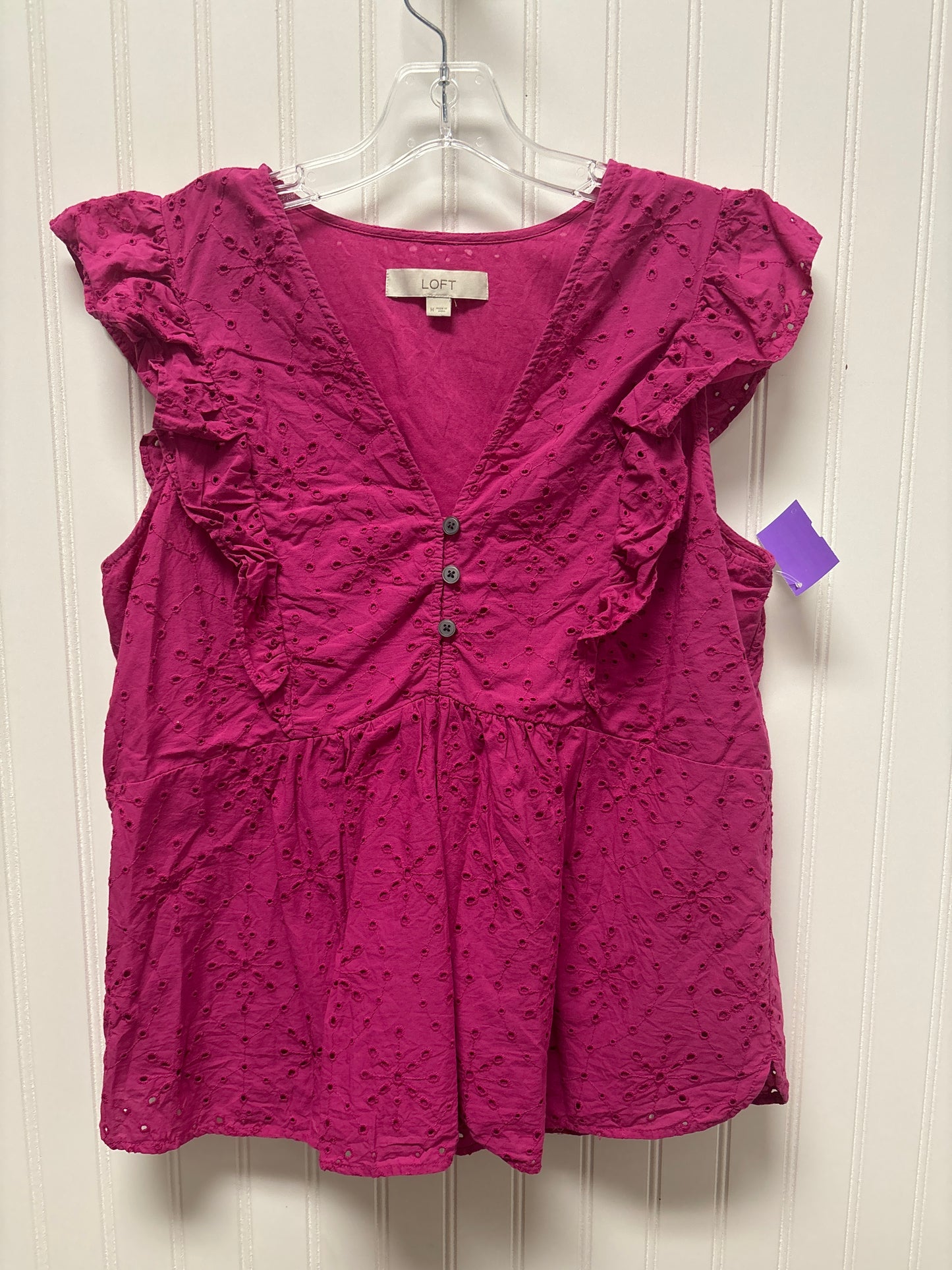 Pink Top Sleeveless Loft, Size M