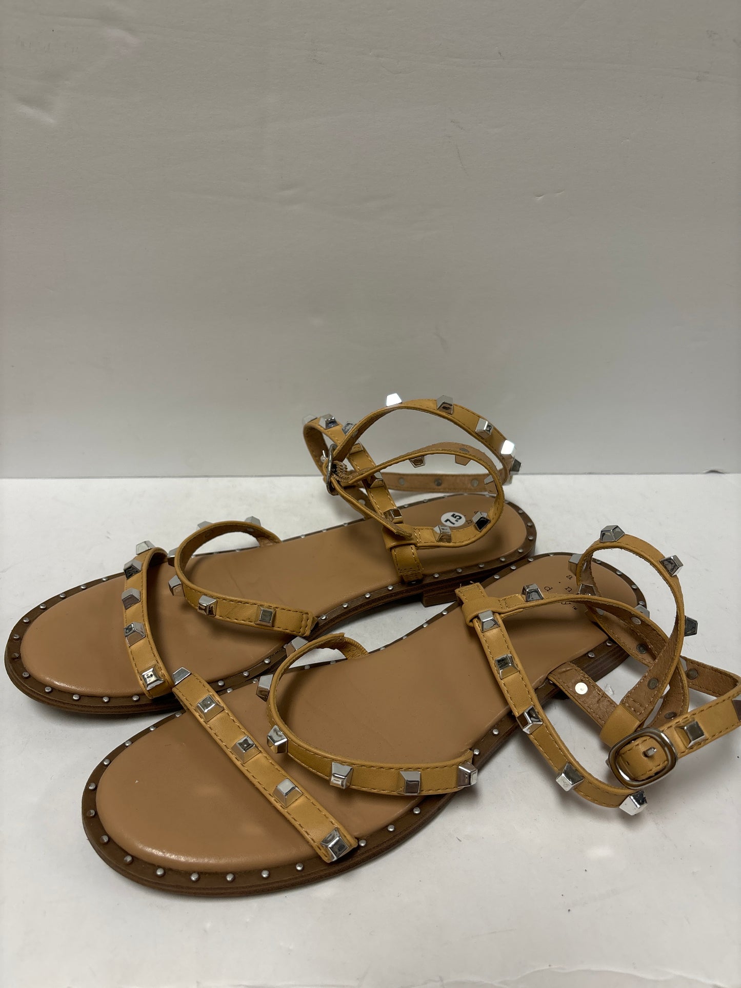 Tan Sandals Flats A New Day, Size 7.5