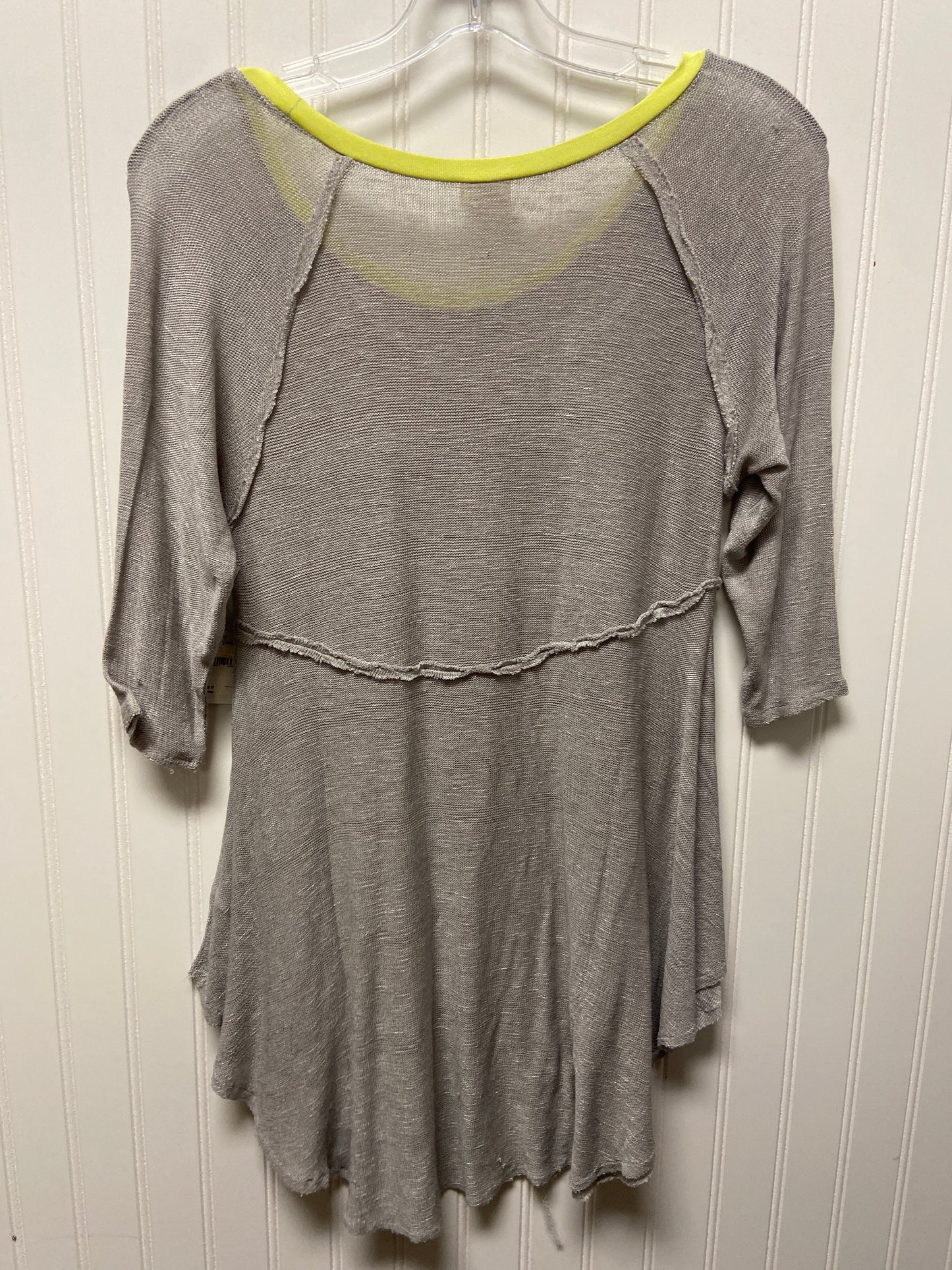 Grey Top 3/4 Sleeve Free People, Size S