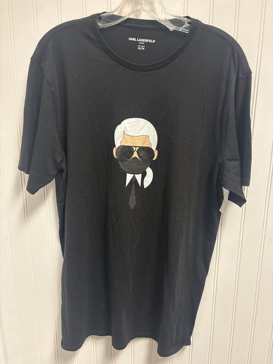 Top Short Sleeve By Karl Lagerfeld In Black, Size: M