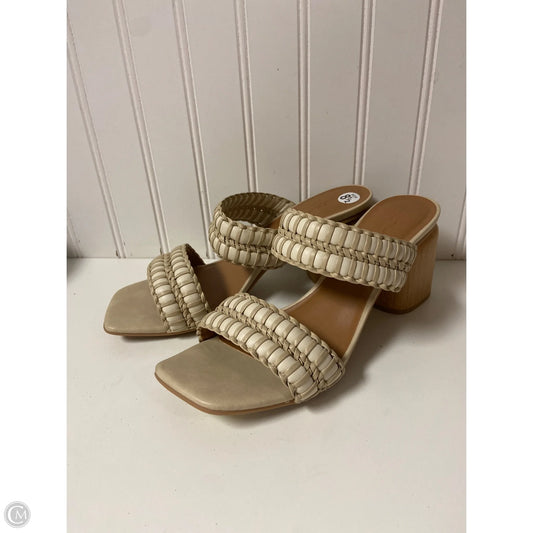 Shoes Heels Block By Universal Thread In Cream & Tan, Size: 8.5