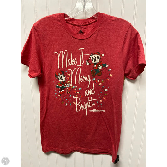 Top Short Sleeve By Disney In Red, Size: S