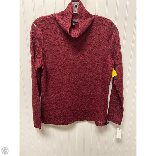 Top Long Sleeve By Talbots In Maroon, Size: Mp