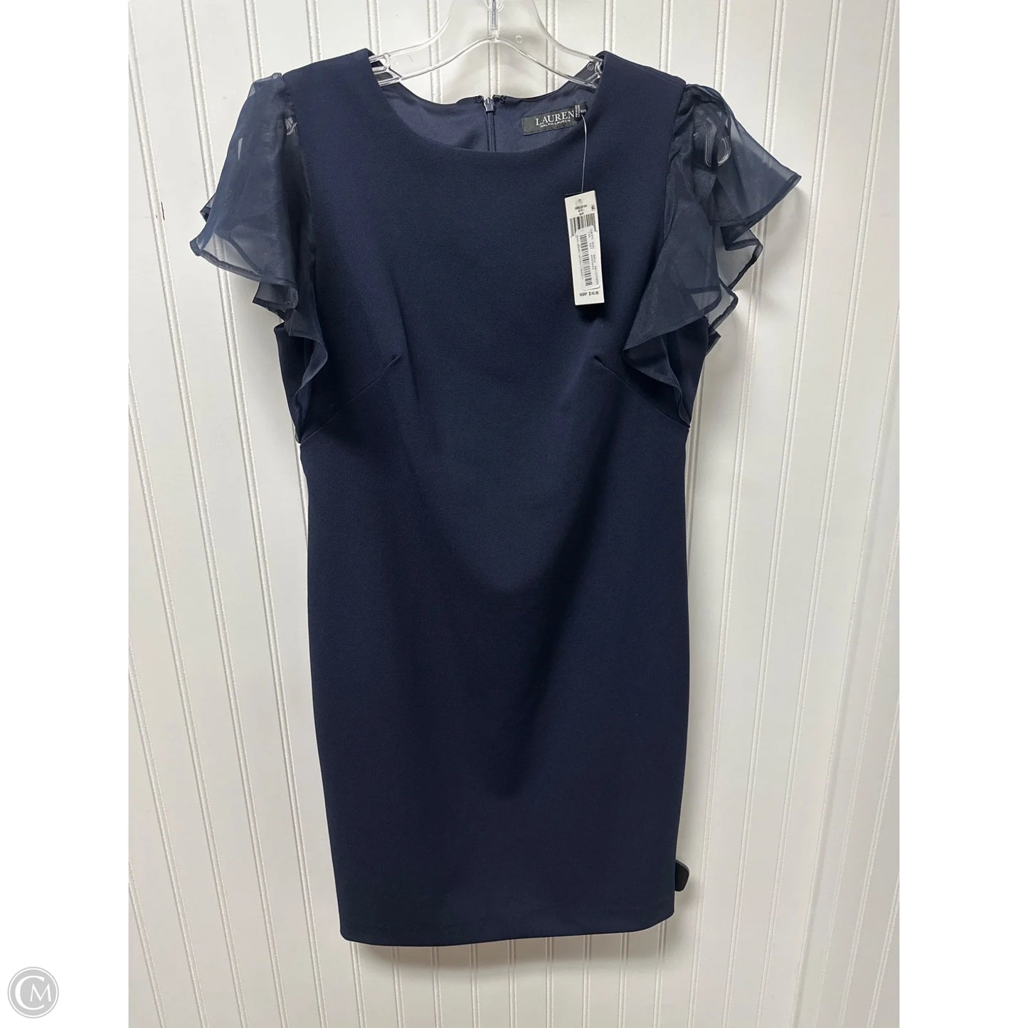 Dress Casual Midi By Lauren By Ralph Lauren In Navy, Size: S