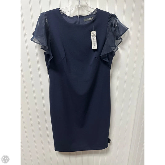 Dress Casual Midi By Lauren By Ralph Lauren In Navy, Size: S