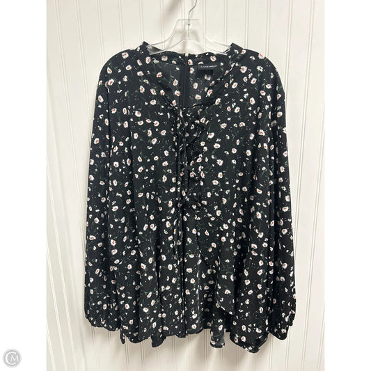 Top Long Sleeve By Lane Bryant In Floral Print, Size: 4x