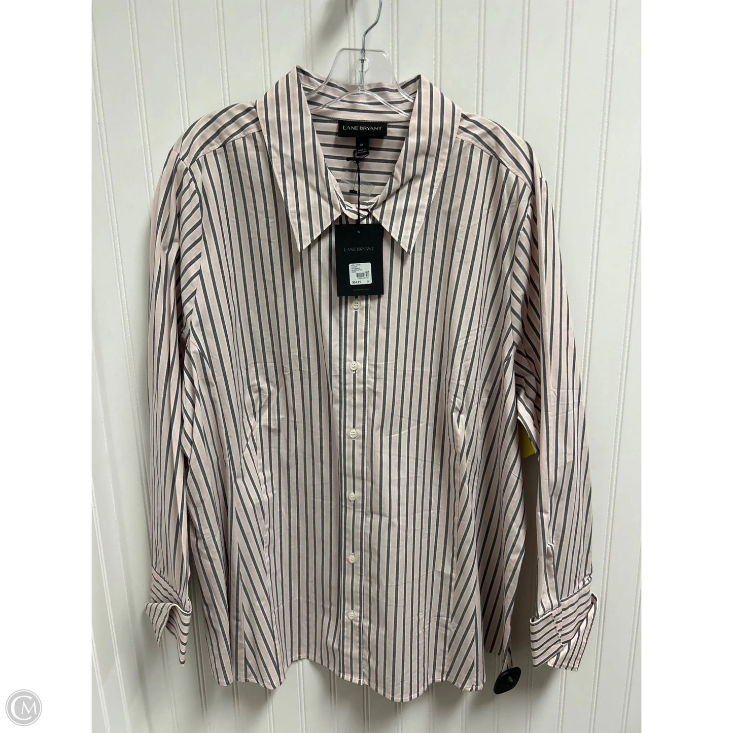 Top Long Sleeve By Lane Bryant In Striped Pattern, Size: 4x