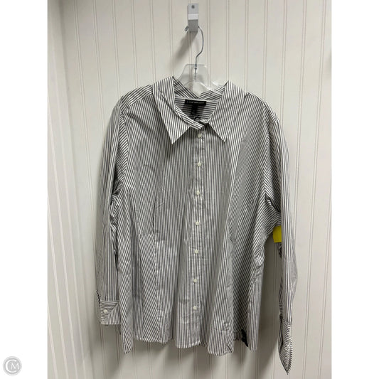 Top Long Sleeve By Lane Bryant In Striped Pattern, Size: 4x