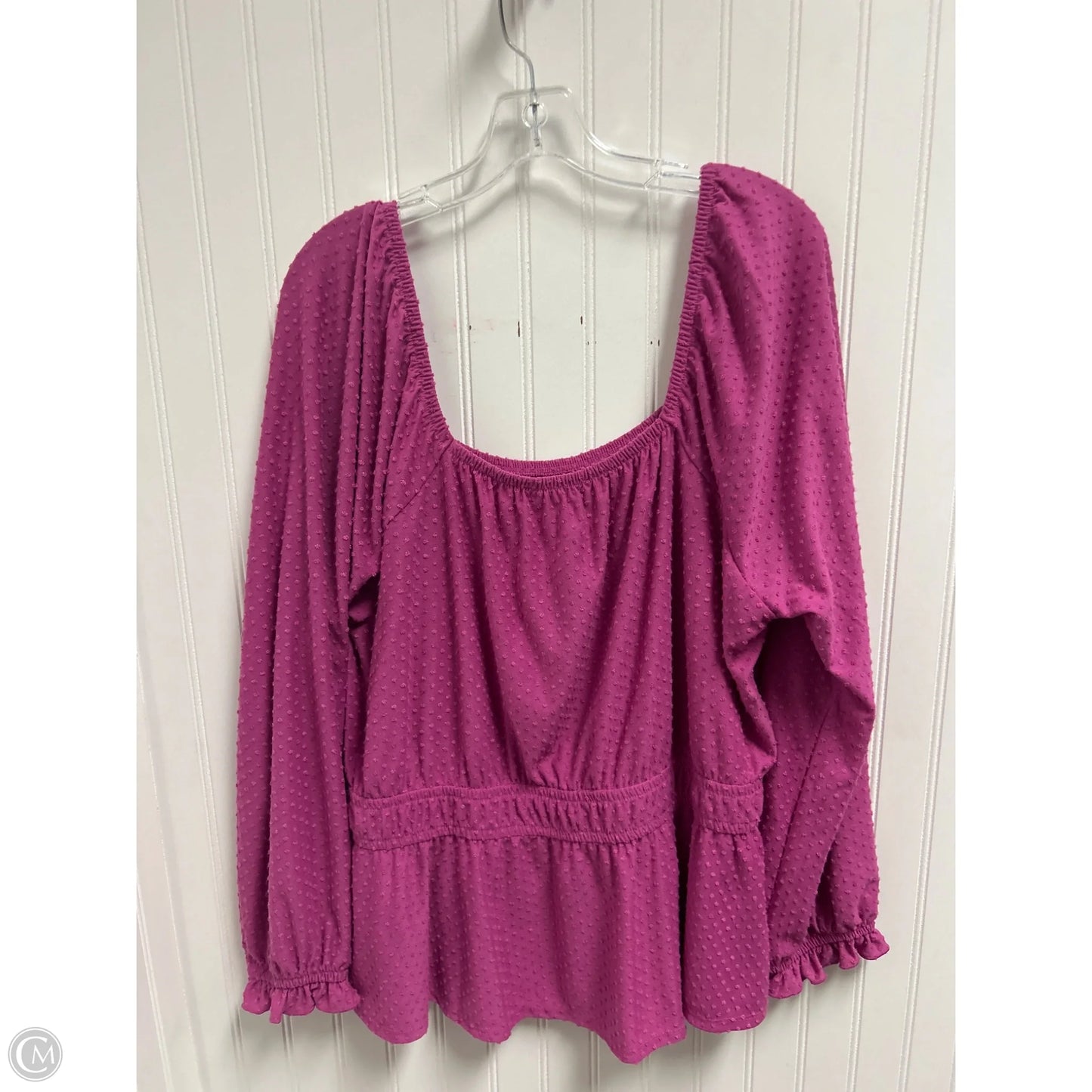 Top Long Sleeve By Lane Bryant In Purple, Size: 1x