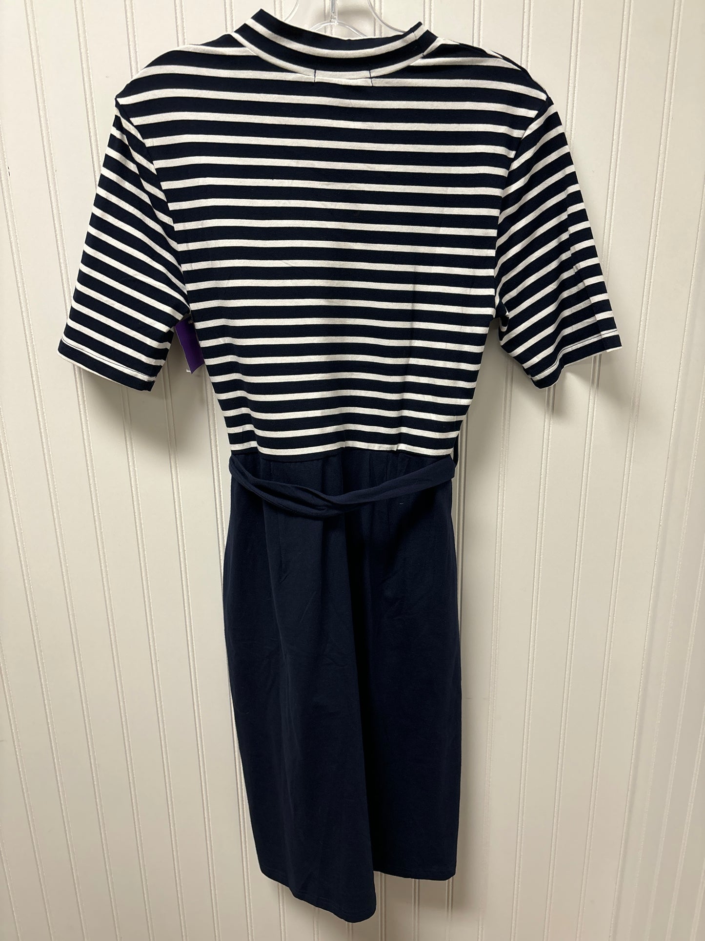 Navy Dress Casual Midi Clothes Mentor, Size M