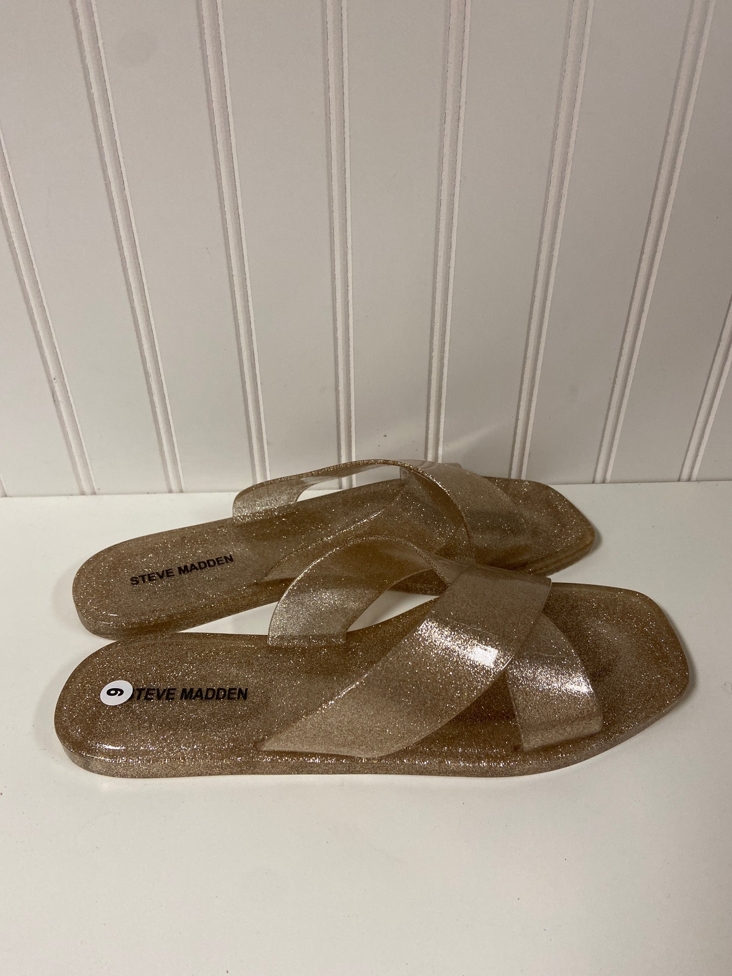 Gold Shoes Flats Steve Madden, Size 9