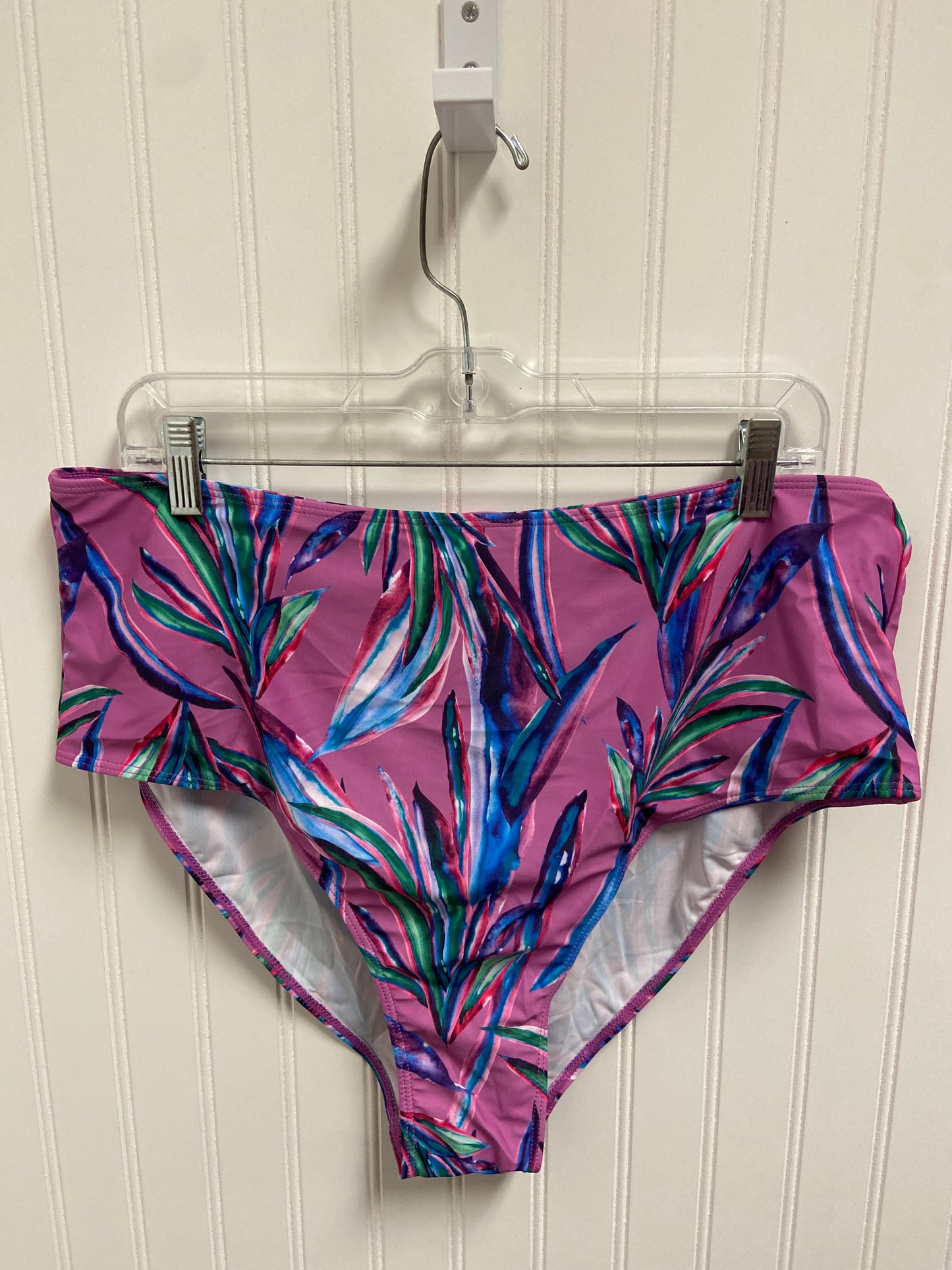 Swimsuit Bottom By Clothes Mentor In Purple, Size: 1x