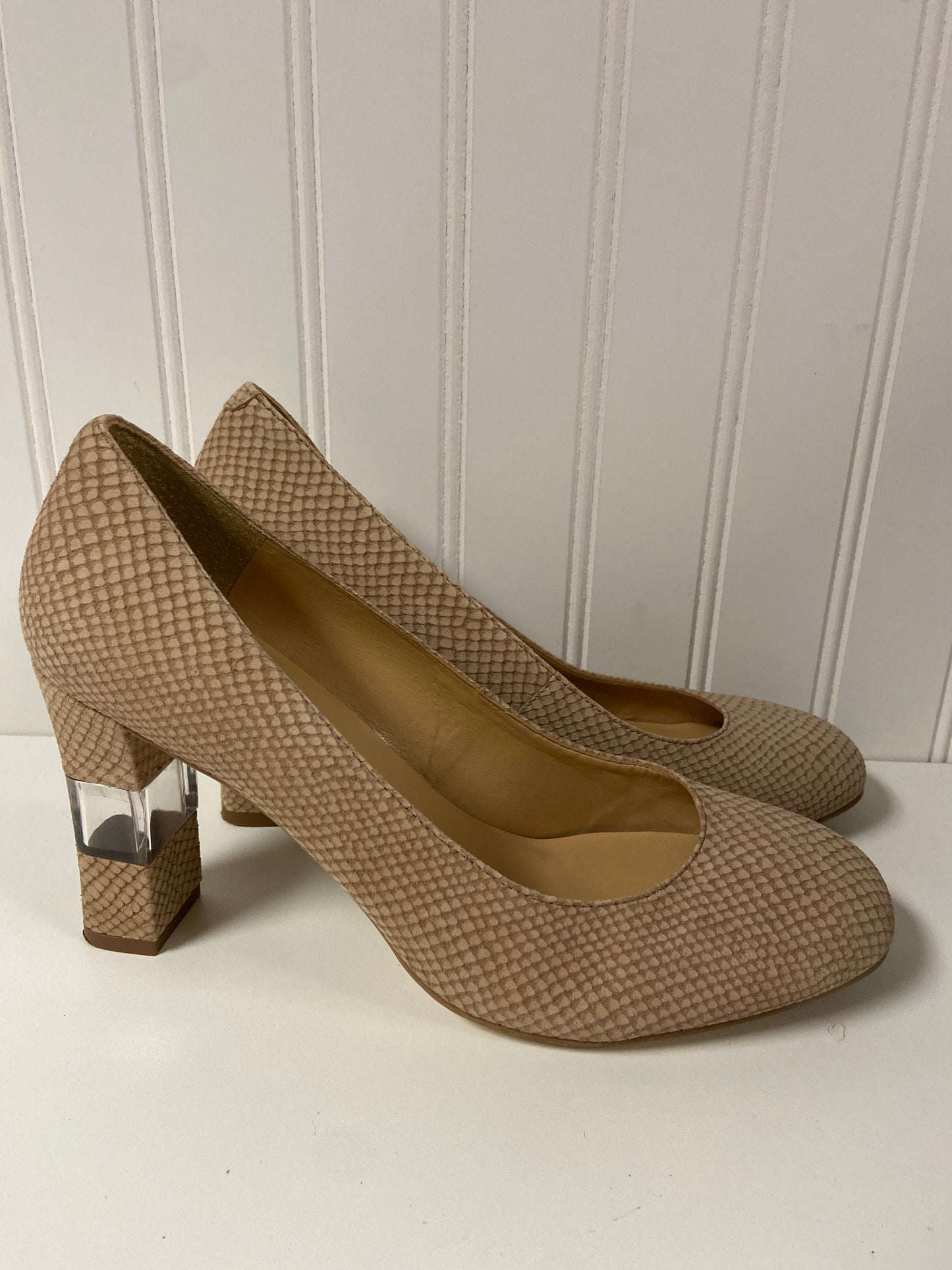 Shoes Heels Block By Talbots In Beige, Size: 8.5