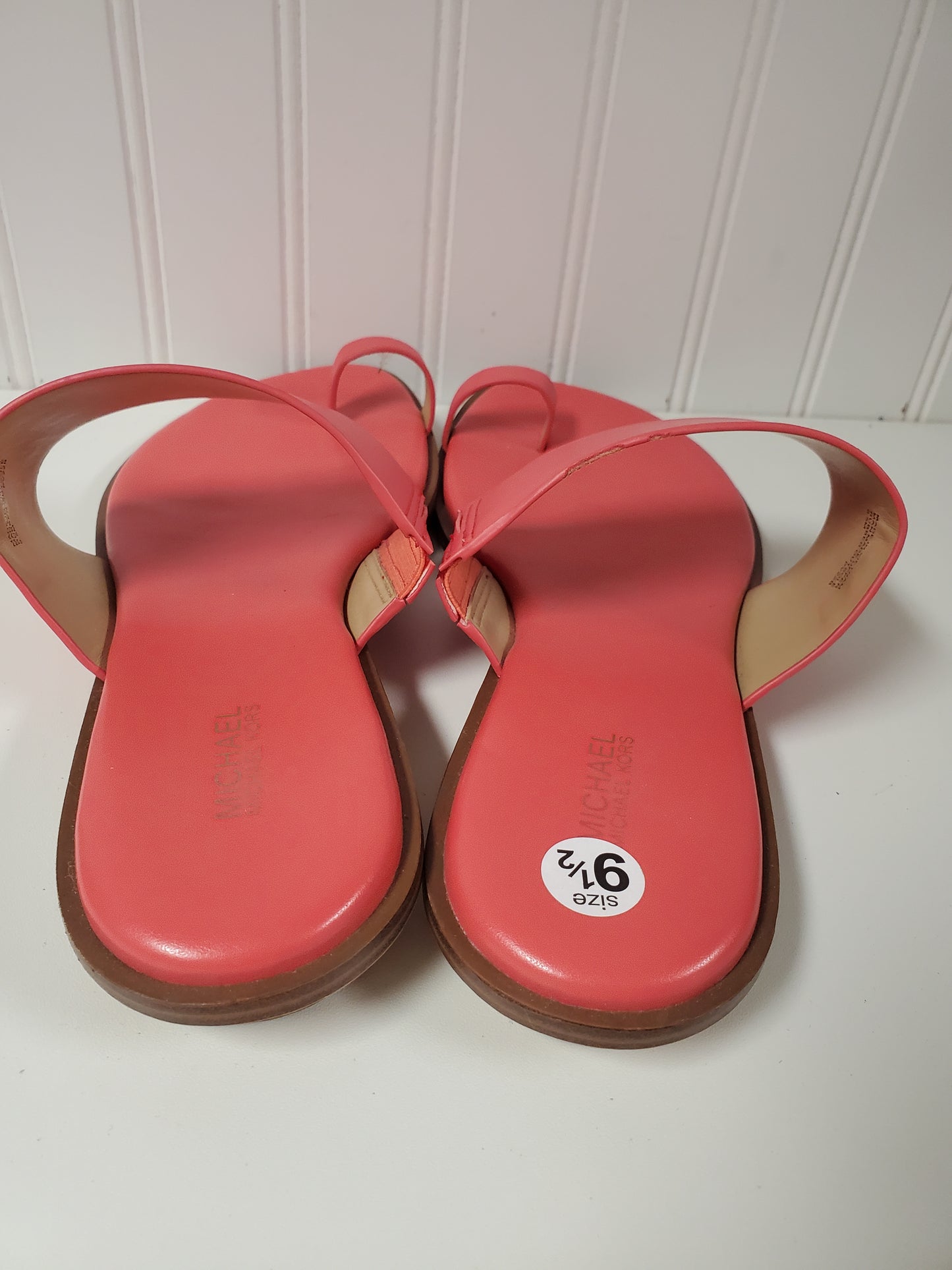 Sandals Flip Flops By Michael By Michael Kors In Coral, Size: 9.5