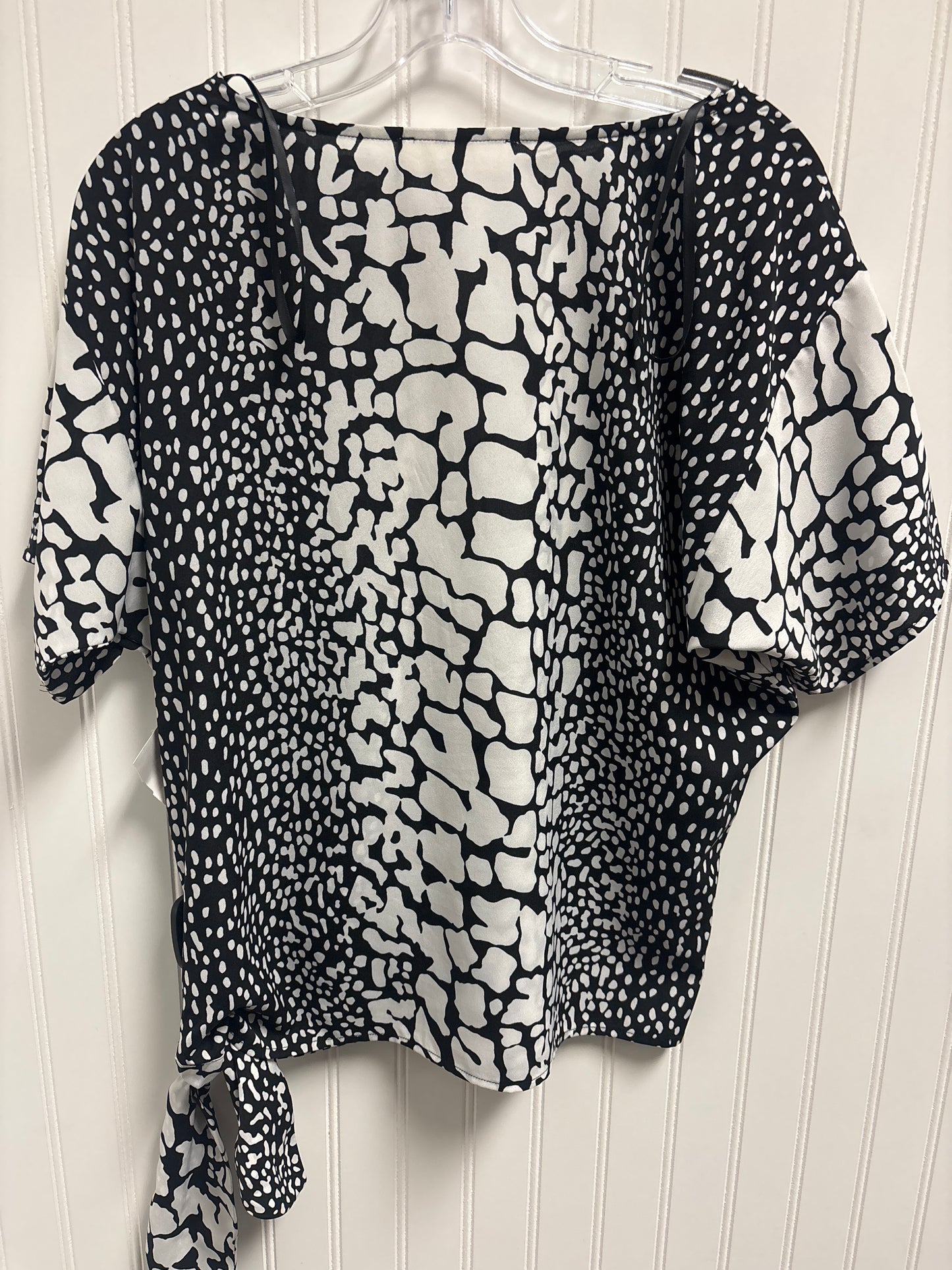 Top Short Sleeve By Michael By Michael Kors In Black & White, Size: S