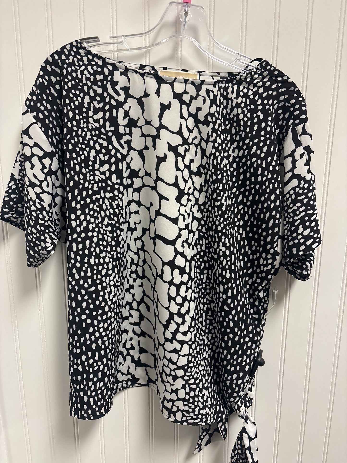 Top Short Sleeve By Michael By Michael Kors In Black & White, Size: S